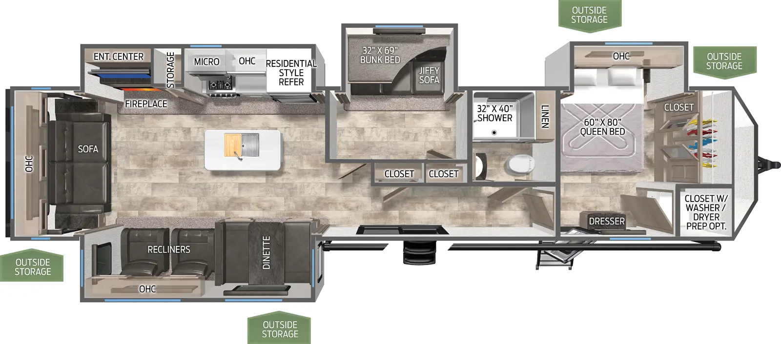 Puma Destination 38RLB Floorplan